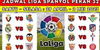 Jadwal Liga Spanyol Pekan ke-32: Real Madrid Jamu Almeria, Barcelona Hadapi Betis