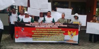 Tuntut Transparansi DD dan ADD, Warga Desa Kasri Bululawang Demo Inspektorat