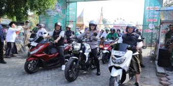 Riding to Muassis Ansor Jombang Turut Kampanyekan Safety Riding Bersama Kapolres dan Bupati