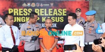 Polisi di Gresik Ekspose Pencabul Anak Tiri