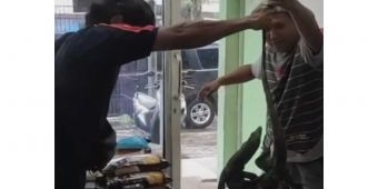 Bukan untuk Dijual, Biawak ini Tiba-Tiba Masuk Toko Peliharaan Hewan di Bangkalan