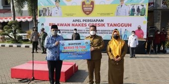 Peduli Masyarakat Terdampak, Korpri Gresik Serahkan Bantuan 15 Ton Beras