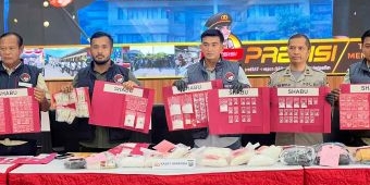 Polresta Sidoarjo Ungkap 65 Kasus Narkoba, 76 Tersangka Diamankan
