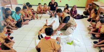 Tim FPRB Kabupaten Kediri Gelar Sosialisasi dan Pelatihan Tanggap Bencana ke Murid SDN Tarokan 5