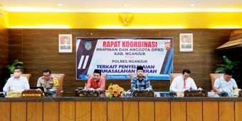 DPRD Rakor Bersama Polres Nganjuk Bahas Soal Penyelesaian Masalah Tanpa Harus Masuk ke Ranah Hukum