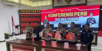 Polres Tuban Ungkap Kasus Narkoba, 5 Tersangka Ditahan