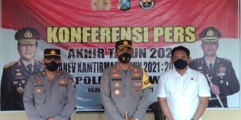 Konferensi Pers Akhir Tahun, Masih ada 34 Kasus yang Belum Terungkap di Ngawi