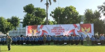 Gelar Upacara, Pemkab Kediri Ajak Masyarakat Membumikan Pancasila