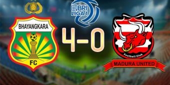 Hasil Liga 1: Bhayangkara Lumat Madura United 4-0, Borneo FC Tertahan