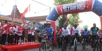 Sambut Hari Bhayangkara ke-78, Polres Mojokerto Kota Gandeng TNI Gelar Sepeda Santai