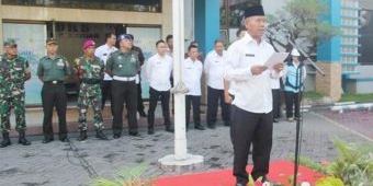 Sekda Kota Pasuruan Pimpin Upacara Hari Bulan K3 Nasional 2020
