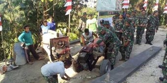 Dandim Ponorogo Cek Pelaksanaan TMMD di Ngebel