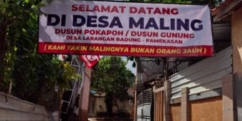 Resah Marak Pencurian, Warga di Pamekasan Pasang Spanduk 'Selamat Datang di Desa Maling'