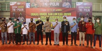 Gandeng Kalangan Aktivis, Polres Gresik Sukseskan Program Vaksinasi Covid-19 untuk Semua