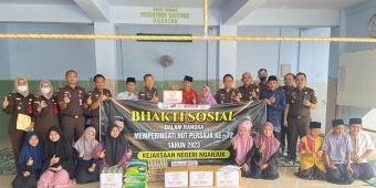 Peringati HUT ke-72 Persaja, Kejari Nganjuk Gelar Upacara dan Baksos