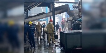 Mesin Blower Pabrik Minyak Goreng di Kawasan Maspion Gresik Terbakar