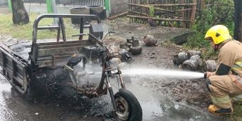 Kendaraan Bermuatan Gas LPG Terbakar di Kediri, Kerugian Capai Rp32 Juta