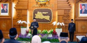 Adhy Karyono Lantik 4 Pejabat Pimpinan Tinggi Pratama Pemprov Jatim