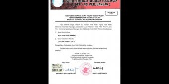 ​Beredar Rekom DPP PDIP Atas Nama Puti Guntur Soekarno-Lilik Arijanto