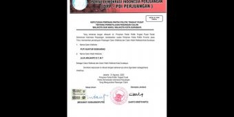 Beredar Rekom DPP PDIP Atas Nama Puti Guntur Soekarno-Lilik Arijanto