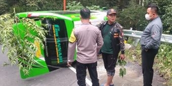 Minibus Rombongan Warga Sidoarjo Terguling di Jalan Raya Cemoro Sewu Magetan, Belasan Luka-Luka