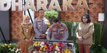 Amanat Pj Wali Kota Kediri saat Kapolda Jatim Resmikan GOR Bulu Tangkis Tathya Dharaka