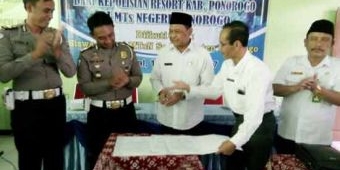 Satlantas Polres Ponorogo MoU dengan Kemenag, Cegah Laka Lantas Pelajar