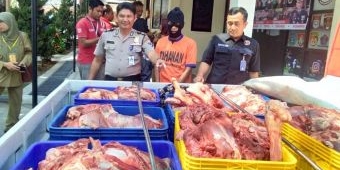 Penjual Daging Sapi Glonggongan Antar Provinsi Dibekuk Satreskrim Polres Magetan