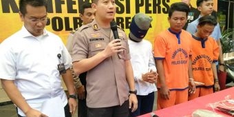 Polres Gresik Bekuk 3 Anggota Geng Motor Pelaku Penganiayaan Anggota Ansor dan 5 Warga