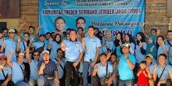 Komunitas Trader Sembako Jember Deklarasi Dukungan ke Prabowo-Gibran