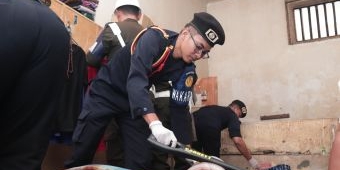 Razia Gabungan di Lapas Kediri, Petugas Sita Benda Tajam Rakitan dari Blok Hunian