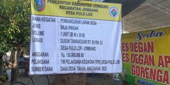 Warga Jombang Keluhkan Pembangunan Lapak Senilai Ratusan Juta Rupiah