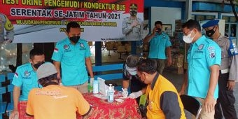 Ciptakan Kondisi Aman, Polres dan BNNK Kediri Sidak Terminal Pare