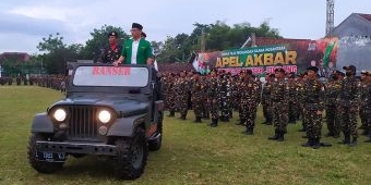 Sambut Konferensi GP Ansor, Satkorcab Banser Jombang Gelar Apel Akbar