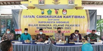 Jelang Pilkades Serentak, Kapolresta Sidoarjo Temui 23 Calon Kepala Desa di Kecamatan Taman
