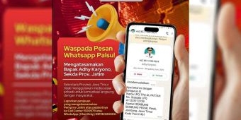 Chat WA Sekda Palsu Tersebar, Bapenda Jatim Imbau Warga Waspada