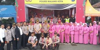 Kapolres Malang Kota dan Ketua Bhayangkari Tinjau Pospam Ops Lilin Semeru