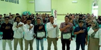 Gandeng KPU dan Bawaslu, PWI Tuban Sosialisasikan Pemilu ke Mahasiswa IIK NU