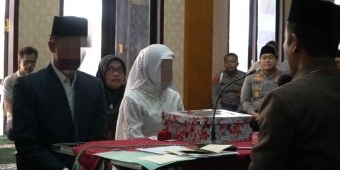 Tahanan Kasus Narkoba Menikah, Disaksikan Kapolres Blitar