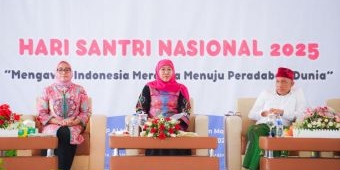 Gubernur Khofifah Bersama Menteri PPPA Peringati HSN 2025 di Ponpes Mojosari Nganjuk