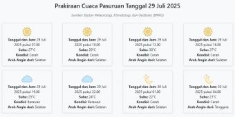 Cuaca Pasuruan Hari ini Selasa, 29 Juli 2025: Diperkirakan Cerah dengan Suhu 21-30°C
