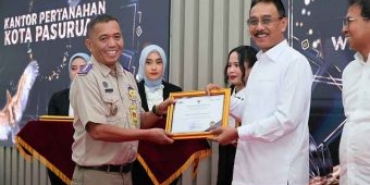 Apresiasi Kinerja, Kantah Kota Pasuruan Terima Penghargaan WTAB 2026 dari Kementerian ATR/BPN