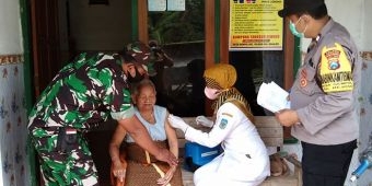 Percepatan Vaksinasi Lansia, Jajaran Polsek di Nganjuk Mobilisasi Bhabinkamtibmas