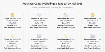 Cuaca Probolinggo Hari ini Selasa, 20 Mei 2025: Diperkirakan Cerah dengan Suhu 24-30°C