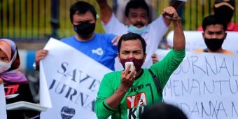 Buntut Insiden Kekerasan terhadap Jurnalis Tempo, Puluhan Wartawan di Probolinggo Gelar Aksi Demo