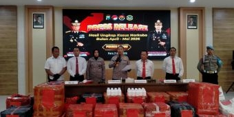 Jutaan Pil Dobel L Disita, Polres Kediri Ungkap 46 Kasus Narkotika dan Okerbaya dalam 2 Bulan