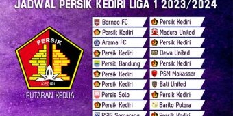 Jadwal Lengkap Persik Kediri di Liga 1 2023/2024 Putaran Kedua