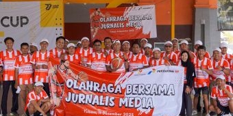 Pererat Kebersamaan, Pertamina EP Ajak Wartawan Tuban Main Basket
