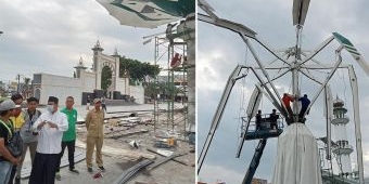 Satu Payung Madinah di Kota Pasuruan Rusak Usai Diguyur Hujan Deras, Begini Kata Gus Ipul