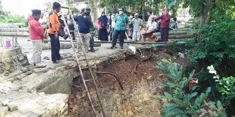 Dekat Pesantren Al-Faqih, Jalan Akses Dua Desa di Pamekasan Longsor Usai Diguyur Hujan Deras